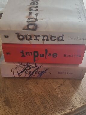Ellen Hopkins Lot Of Three Paperback Books Burned 2006 Impulse 2007 Perfect 2011